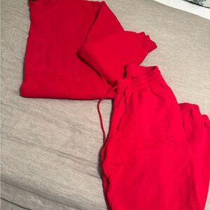 The Bar Red Sweatshirt & Sweatpant Set